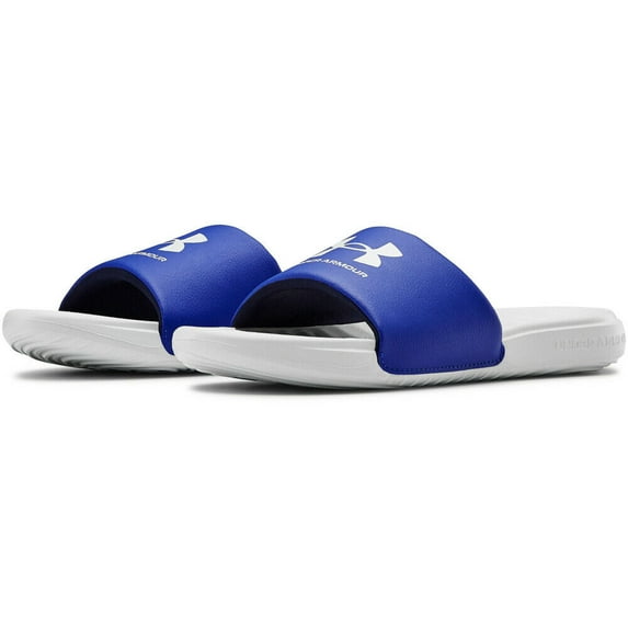 Under Armour Men's Ansa Fix Slide Sandal Halo Gray/Royal/Halo Gray - 3023761-105