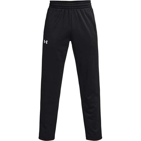 Under Armour Men's Armour Fleece Pants, (001) Black / / White, Medium