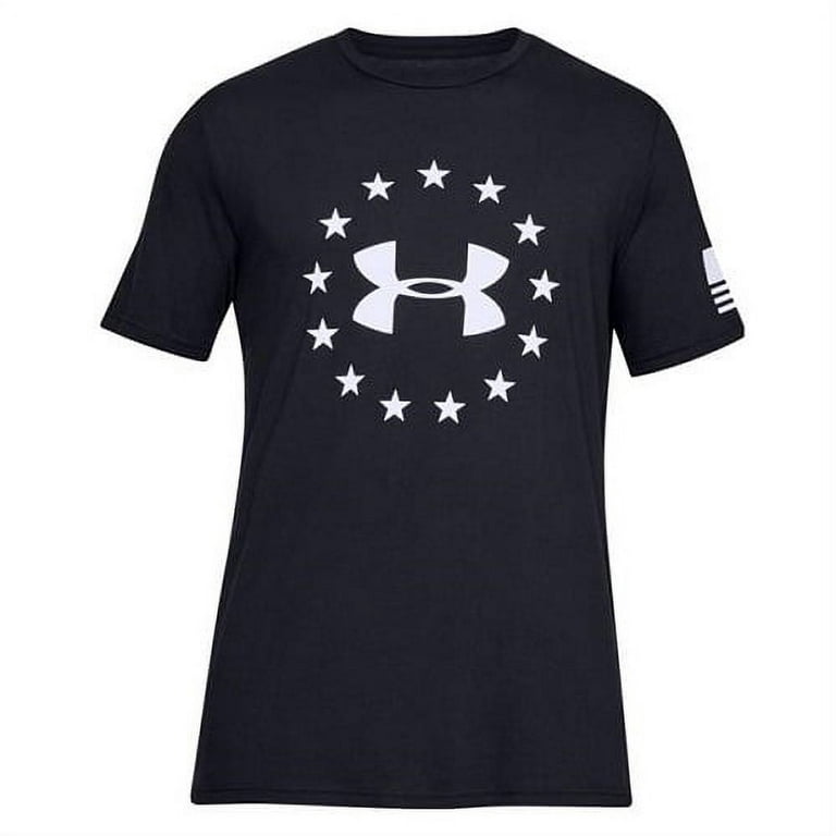 Under Armour Men's Athletic UA Freedom Logo T-Shirt Short Sleeve Active Tee,  Black, S 