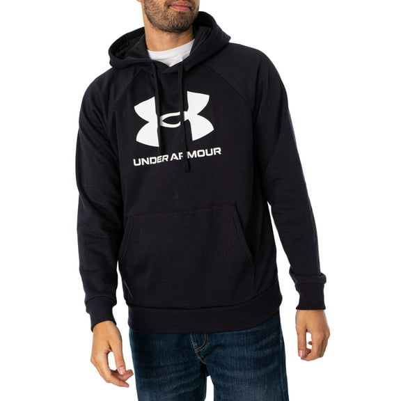 Men's Under Armour Rival Fleece Big Logo Hoodie Color: Black Size: L