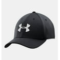thumbnail image 1 of Under Armour Men's UA Blitzing II Stretch Fit Baseball Cap Hat M/L Black/Black, 1 of 5