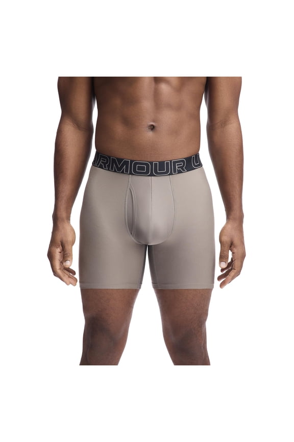 Men's BoxerJock Performance Tech 6" Inseam Boxer Brief - 3 Pack - Large - Taupe Dusk