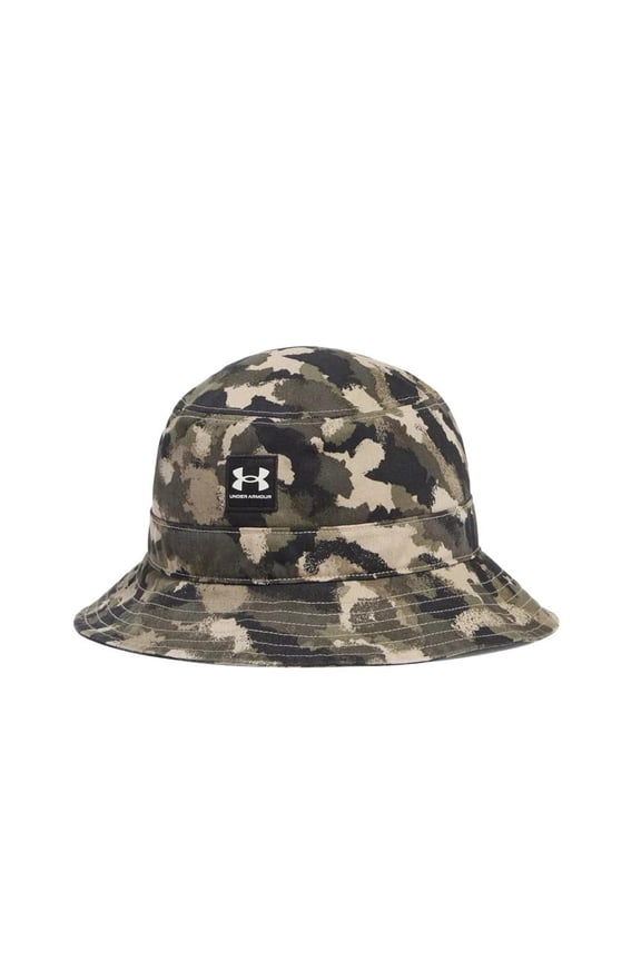 Men's Branded Bucket Hat, 003 Black / / Stone, Medium/Large