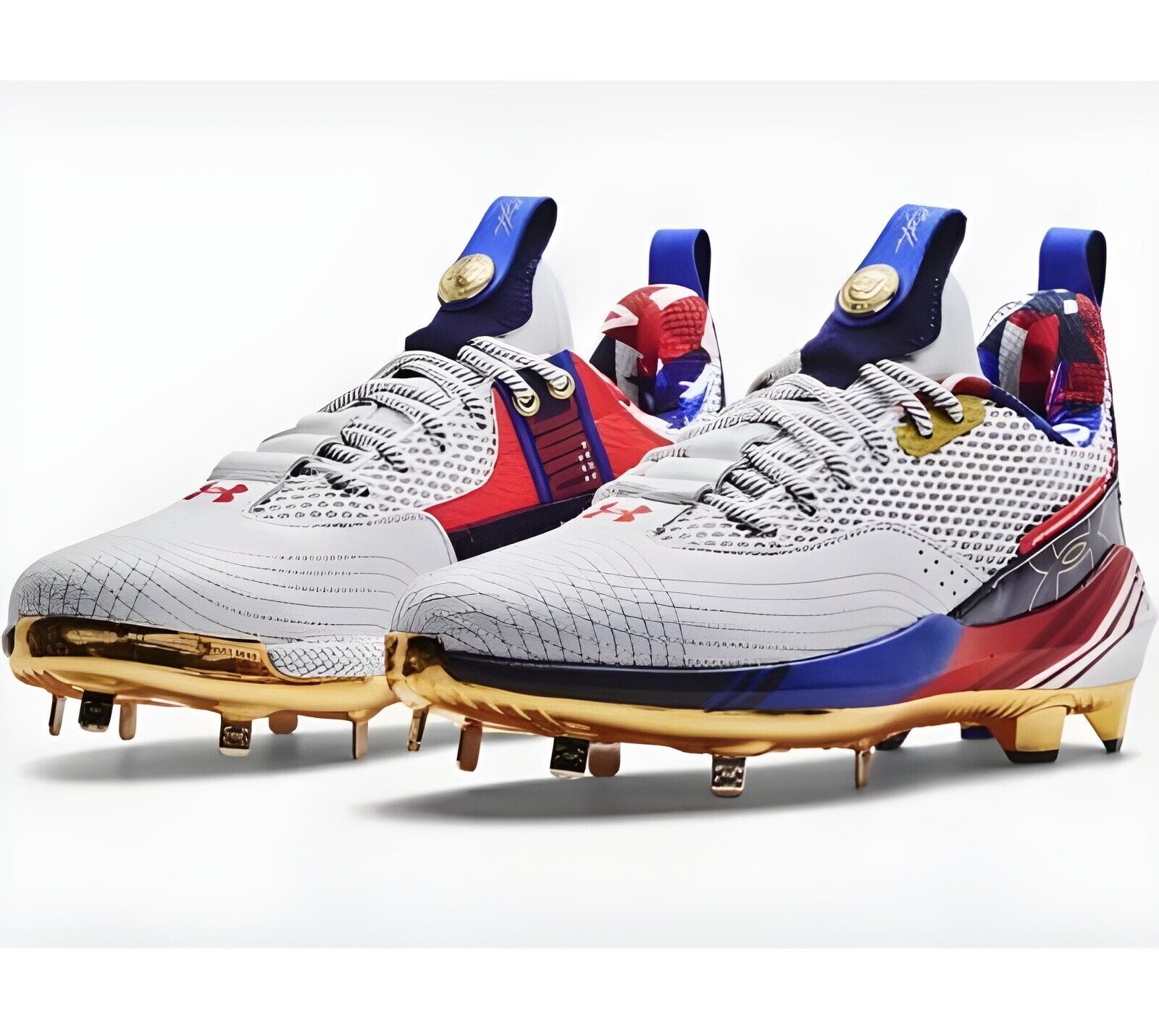 Men\'s Bryce Harper Under Armour Low ST Baseball Cleats UA White/Red new Amazon.com | Under Armour UNDE M UA Harper 7 L - 3025585-102  main image 3