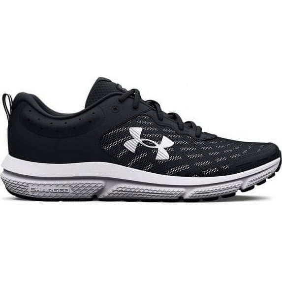 Under Armour Men's Charged Assert 10 Wide (4E) Running Shoe Black/Black/White - 3026176-001