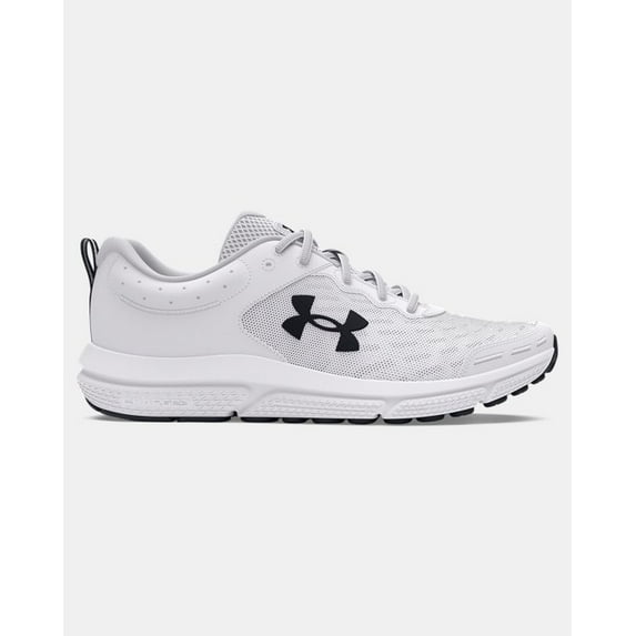 Under Armour Men's Charged Assert 10 Wide (4E) Running Shoe White/Black/Black - 3026176-102