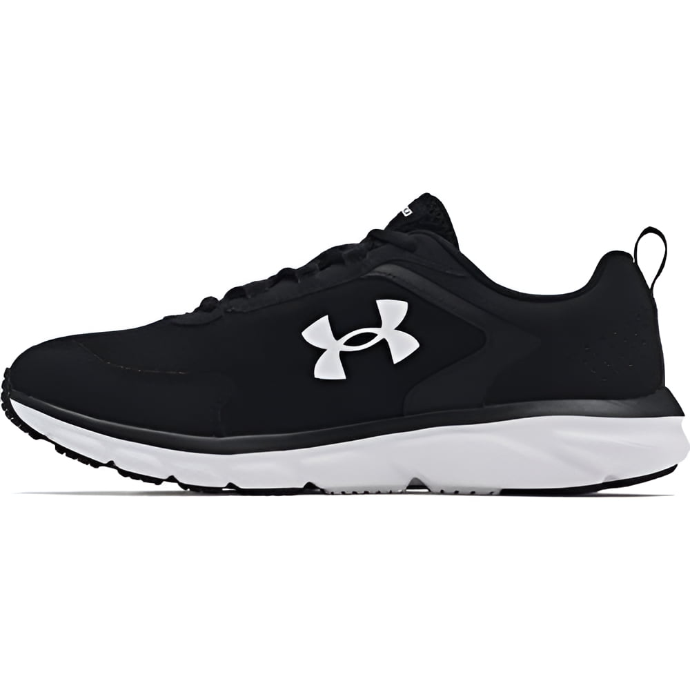 Under Armour Men's Charged Assert 9 Running Shoe Neutral Fit Black/White