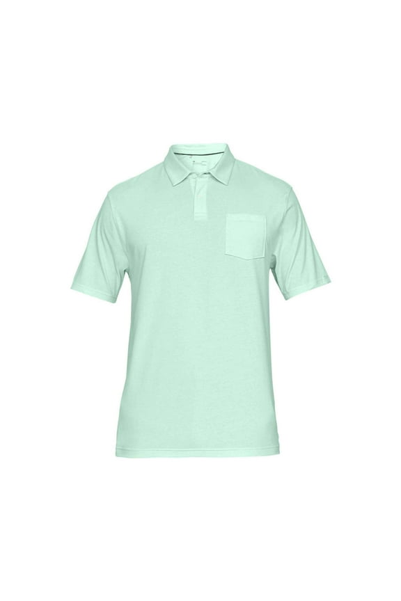 Men's Charged Cotton Scramble Golf Polo Shirt, Aqua Foam,XXL - US