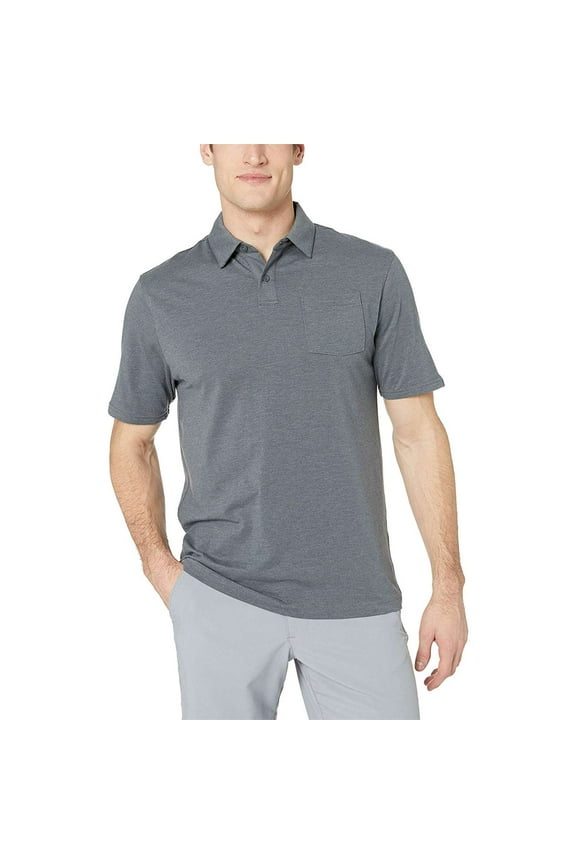 Men's Charged Cotton Scramble Golf Polo Shirt, Pitch Gray,3XL - US