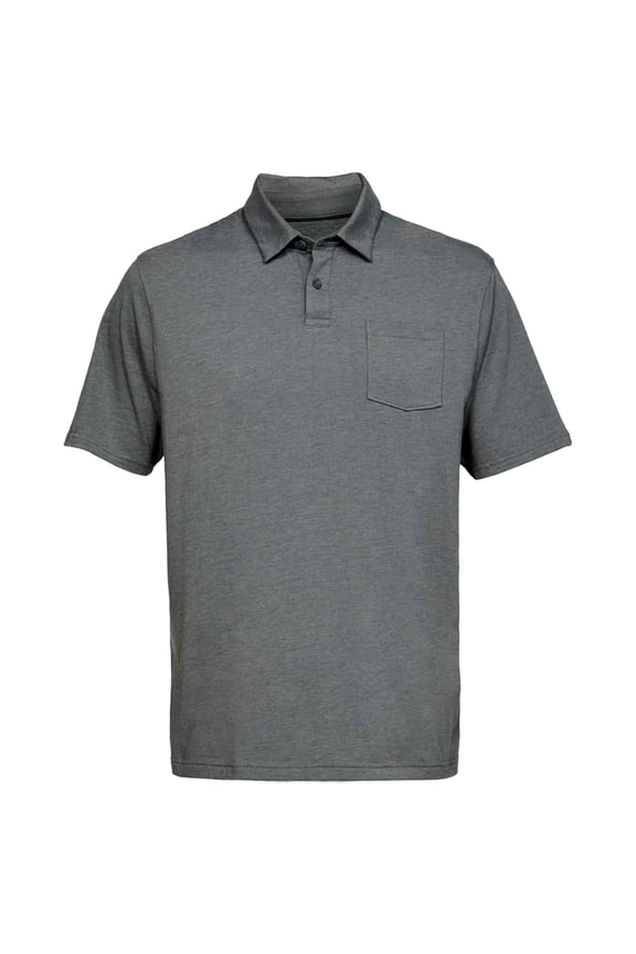 Men's Charged Cotton Scramble Golf Polo Shirt, Pitch Gray,3XL - US