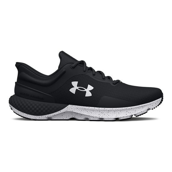 Under Armour Men's Charged Escape 4 Running Shoe, (002) Black/Black/White, 14