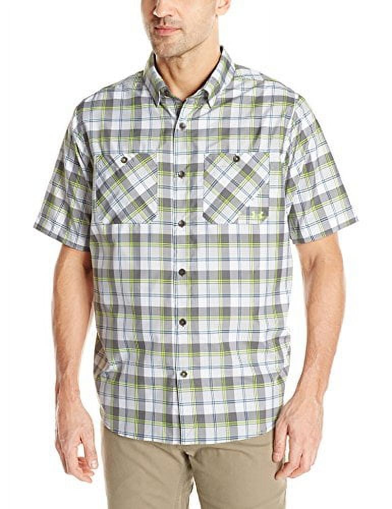 Under Armour, Shirts, Under Armour Heat Gear Chesapeake 2 Short Sleeve  Plaid Shirt Mens L New