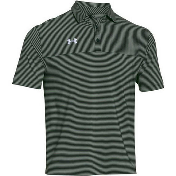 Under Armour Men's Clubhouse Polo Golf Shirt, 1270402 (Green/White, L)