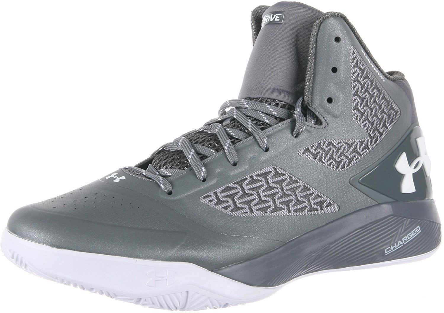 Under Armour Clutchfit Drive 2 low white & gray sneakers basketball shoe… under armour men main image 4