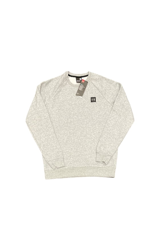 Men's Cold Gear Rival Fleece Crew Neck Athletic Sweatshirt (Light Grey Heather, XL)