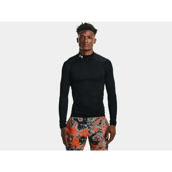 Under Armour Men's ColdGear Armour Compression Mock, Black 001/White, Small