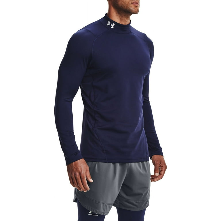 Under Armour ColdGear Fitted Golf Mock - Navy Under Armour ColdGear Fitted Golf Mock - Navy