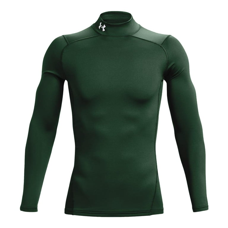 UNDER ARMOUR COLDGEAR MD ダークグリーン Under Armour Men's ColdGear Mock Neck Compression Long