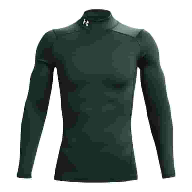 Orange Under Armour Coldgear Evo Long Sleeve Compression Mock