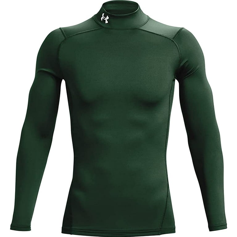 UNDER ARMOUR COLDGEAR MD ダークグリーン Under Armour Men's ColdGear Mock Neck Compression Long