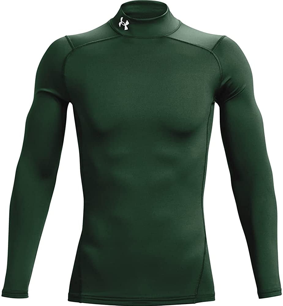 Under Armour Mens ColdGear Compression Mock Maroon 609/White Under Armour Mens ColdGear Compression Mock Maroon 609/White
