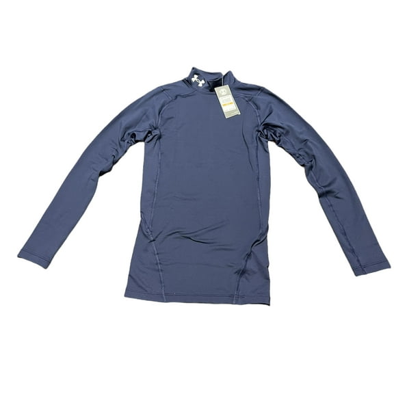 Under Armour Men's ColdGear Mock Neck Compression Long Sleeve Shirt (Midnight Navy, Small)