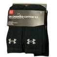 thumbnail image 1 of Under Armour Men's Comfortable Moisture Wicking Training Cotton Crew Socks (Black, L(8-12)), 1 of 5