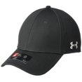thumbnail image 1 of Under Armour Men's Curved Brim Stretch Fit Cap, L/XL- black, 1 of 3