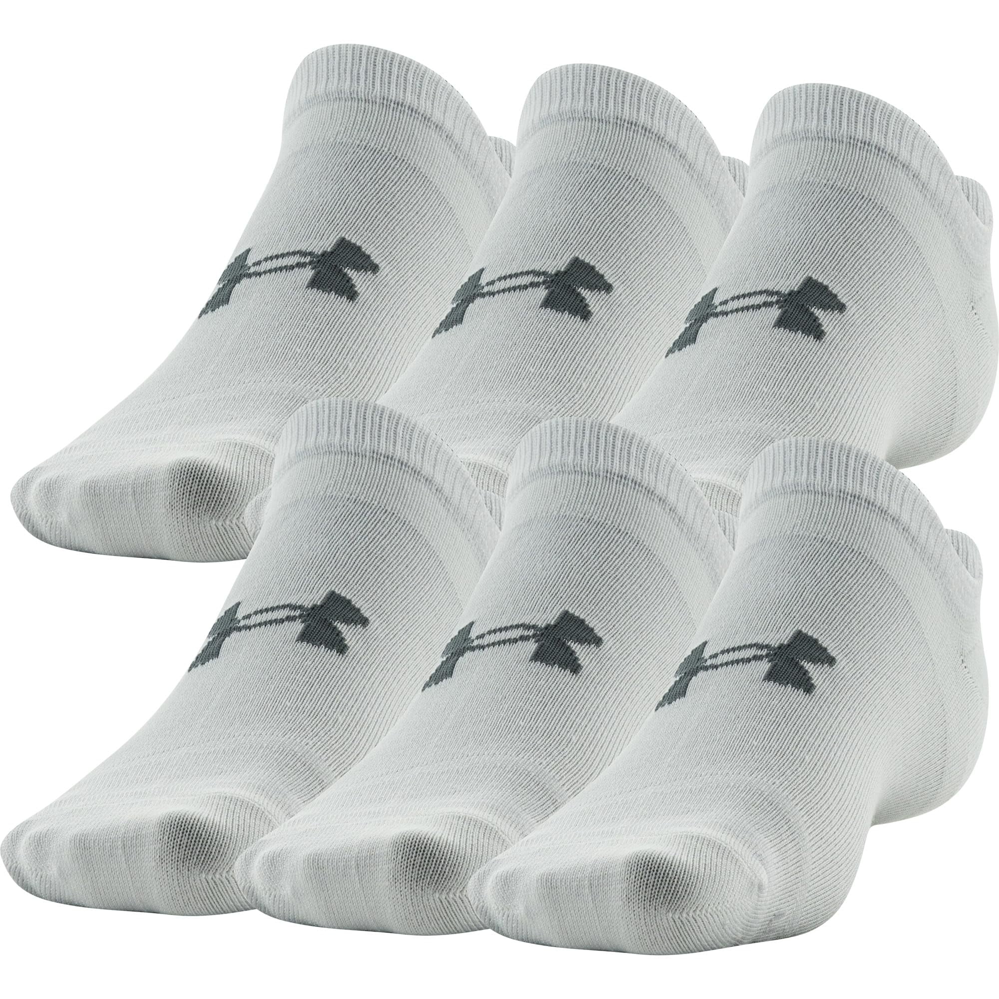 UFC 20-Pack Men’s No Show Socks – Lightweight with Front Logo, Black/White/Grey