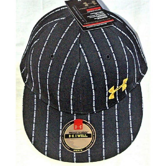 Under Armour Men's Fitted Flat Brim Cap, Size 6 7/8, Black