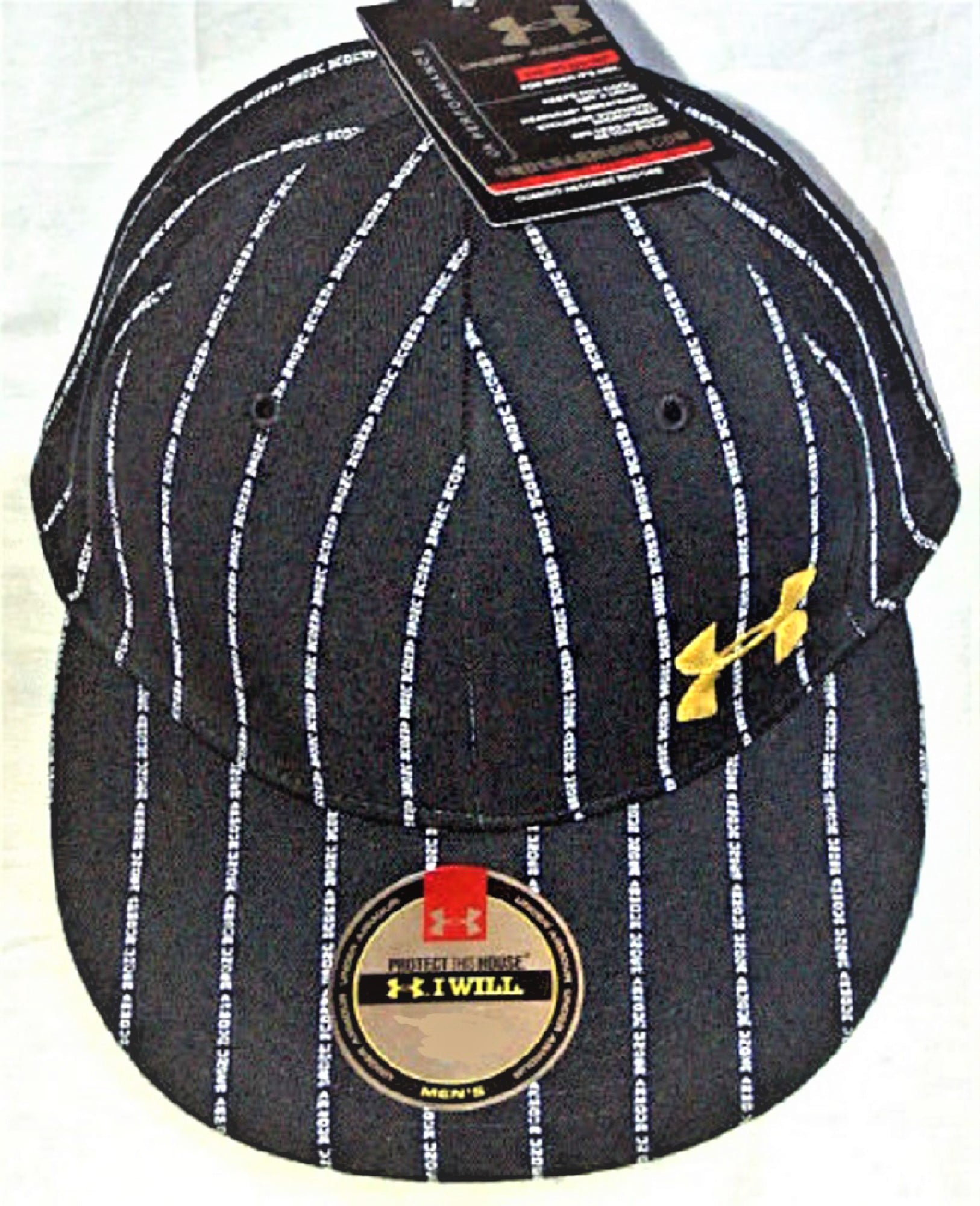 Under Armour Men's Fitted Flat Brim Cap, Size 7 5/8, Black