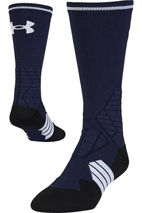 Men's Football Crew Socks, 1-Pair, Midnight Navy/White, Medium