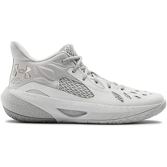 Under Armour Men's HOVR Havoc 3 Basketball Shoes, White, 4.5 D(M) US