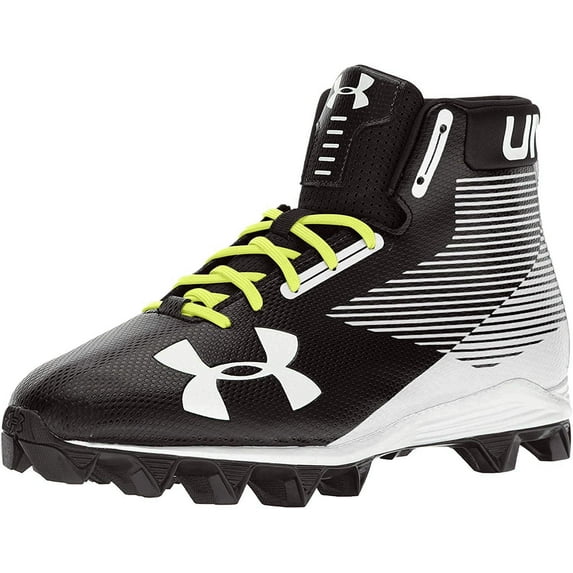Under Armour Men's Hammer Mid Rm Black High-Top Football Shoe - 11M