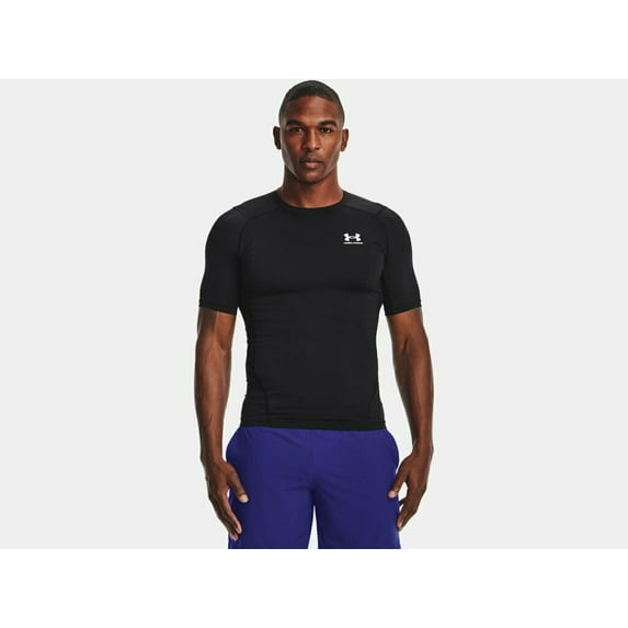 Under Armour Men's HeatGear Armour Compression Short Sleeve Shirt 1361518-001 Black