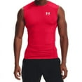 thumbnail image 1 of Under Armour Men's HeatGear Armour Compression Sleeveless Shirt 1361522-100 White, 1 of 4