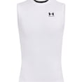 thumbnail image 1 of Under Armour Men's HeatGear Armour Compression Sleeveless Shirt 1361522-100 White, 1 of 5