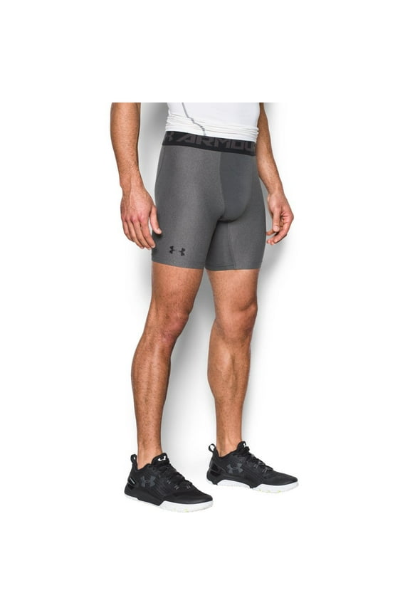 Men's HeatGear� Armour Mid Compression Shorts XL Gray