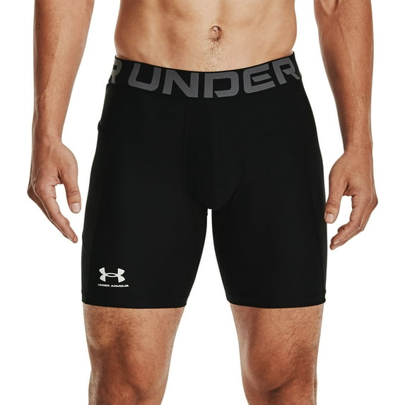 Under Armour Men's HeatGear Compression 6\&q; Shorts (Black/Pitch Gray, ST)