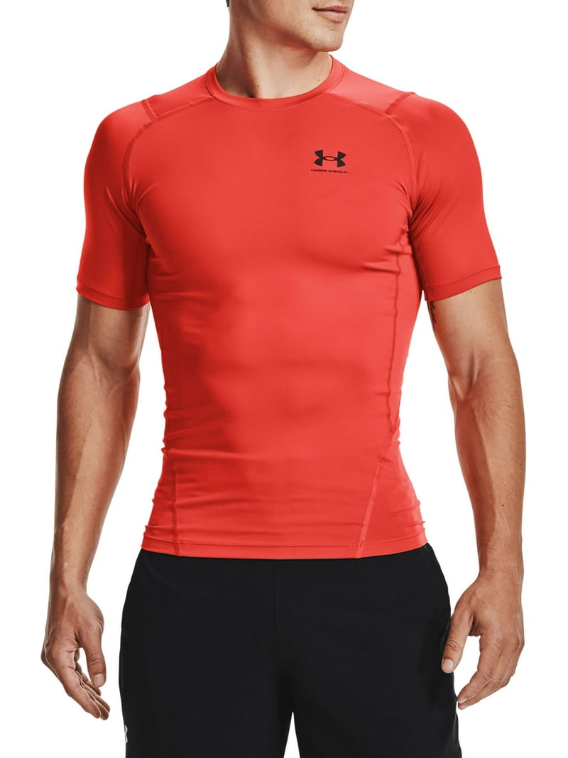 Under Armour Men's HeatGear Compression T-Shirt (Dark Orange/Black