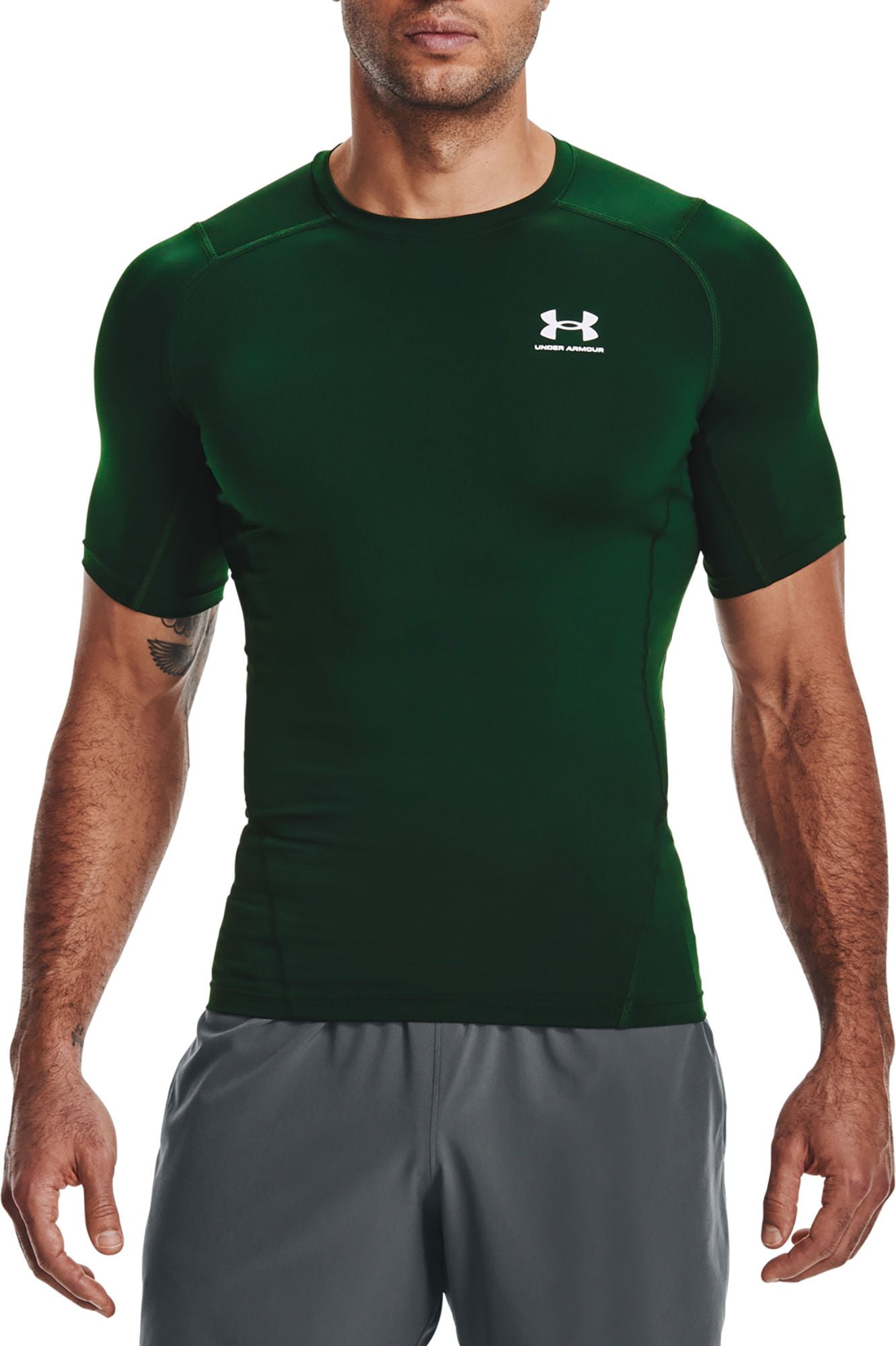 Under Armour Men's HeatGear Compression T-Shirt (Forest Green