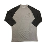 Under Armour Men's Heatgear Classic Quarter Sleeve T-Shirt (Grey/Black, M)