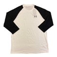 thumbnail image 1 of Under Armour Men's Heatgear Classic Quarter Sleeve T-Shirt (White/Black, XL), 1 of 2