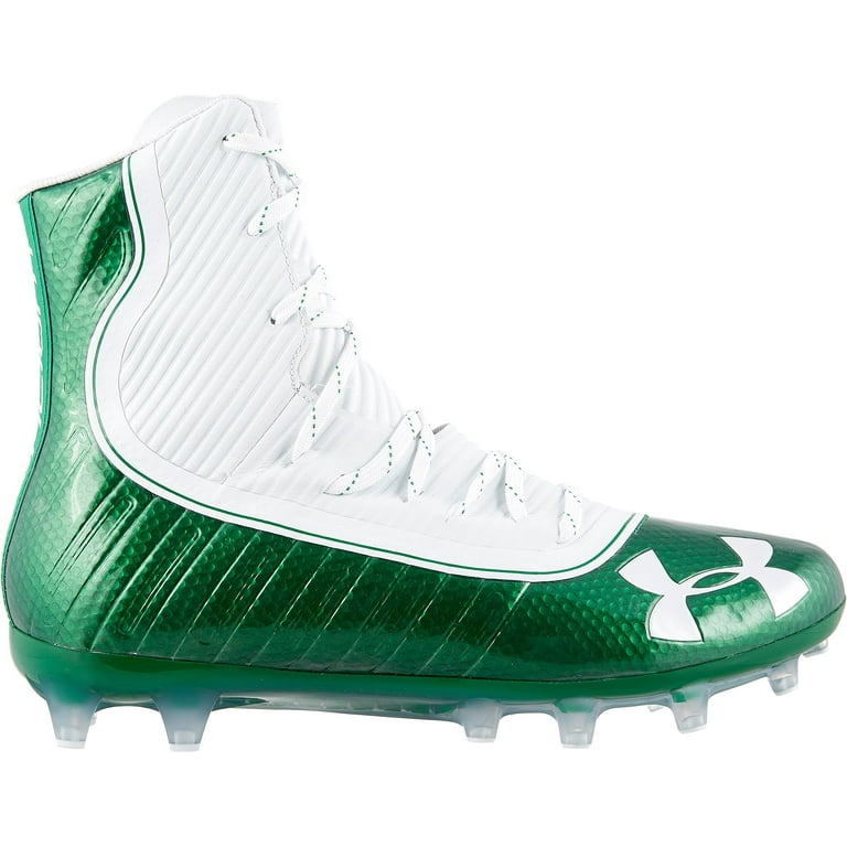 Green and white sales under armour highlight cleats