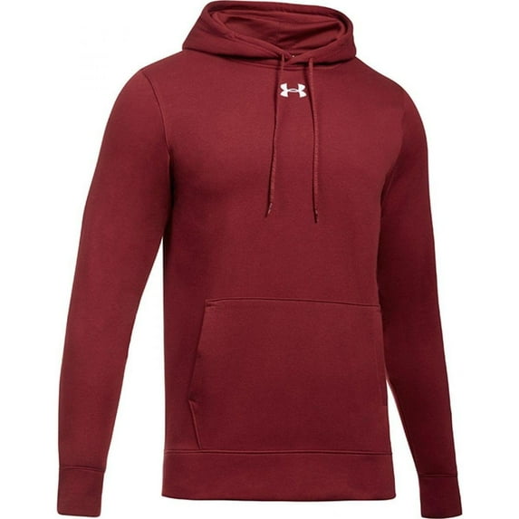 Under Armour Men's Hustle Fleece Hoodie Cardinal | White MD