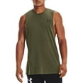 thumbnail image 1 of Under Armour Men's Left Chest Cut Off Tank Top (Marine Od Green, L), 1 of 3
