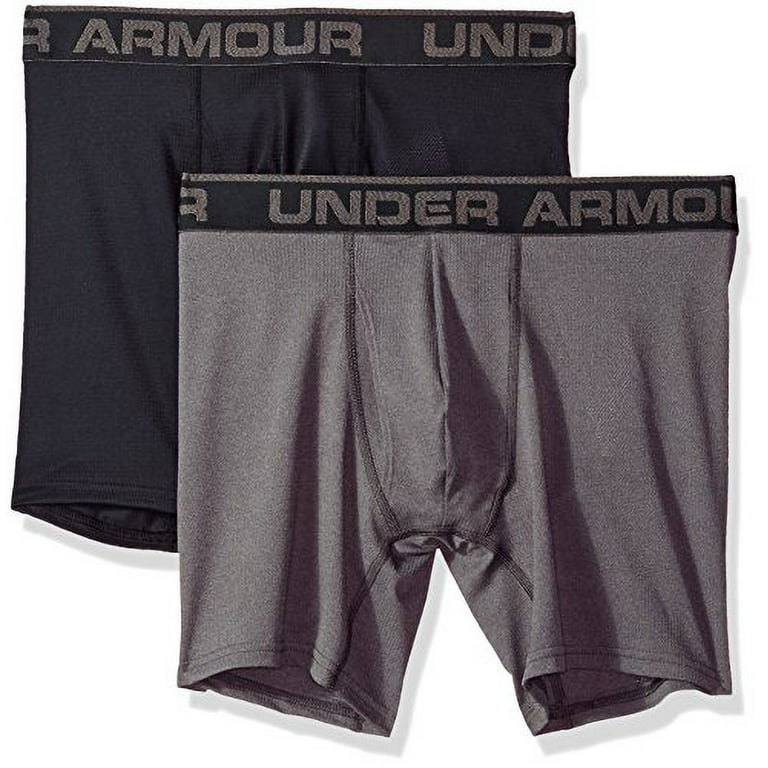 Under Armour Men's Mesh Series 6-inch Boxerjock 2-Pack, Black (001),  X-Large 