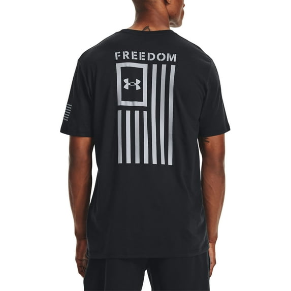 Under Armour Men's New Freedom Flag Graphic T-Shirt (Black/Steel, XS)