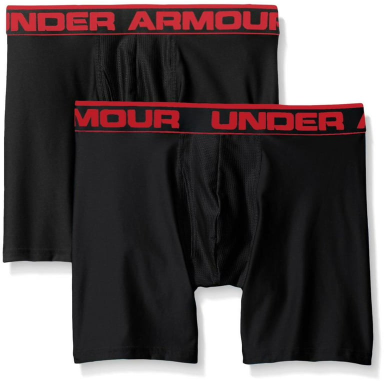 Under Armour Men's Original Series 2-Pack Boxerjock Boxer Briefs 1282508  BLK/BLK