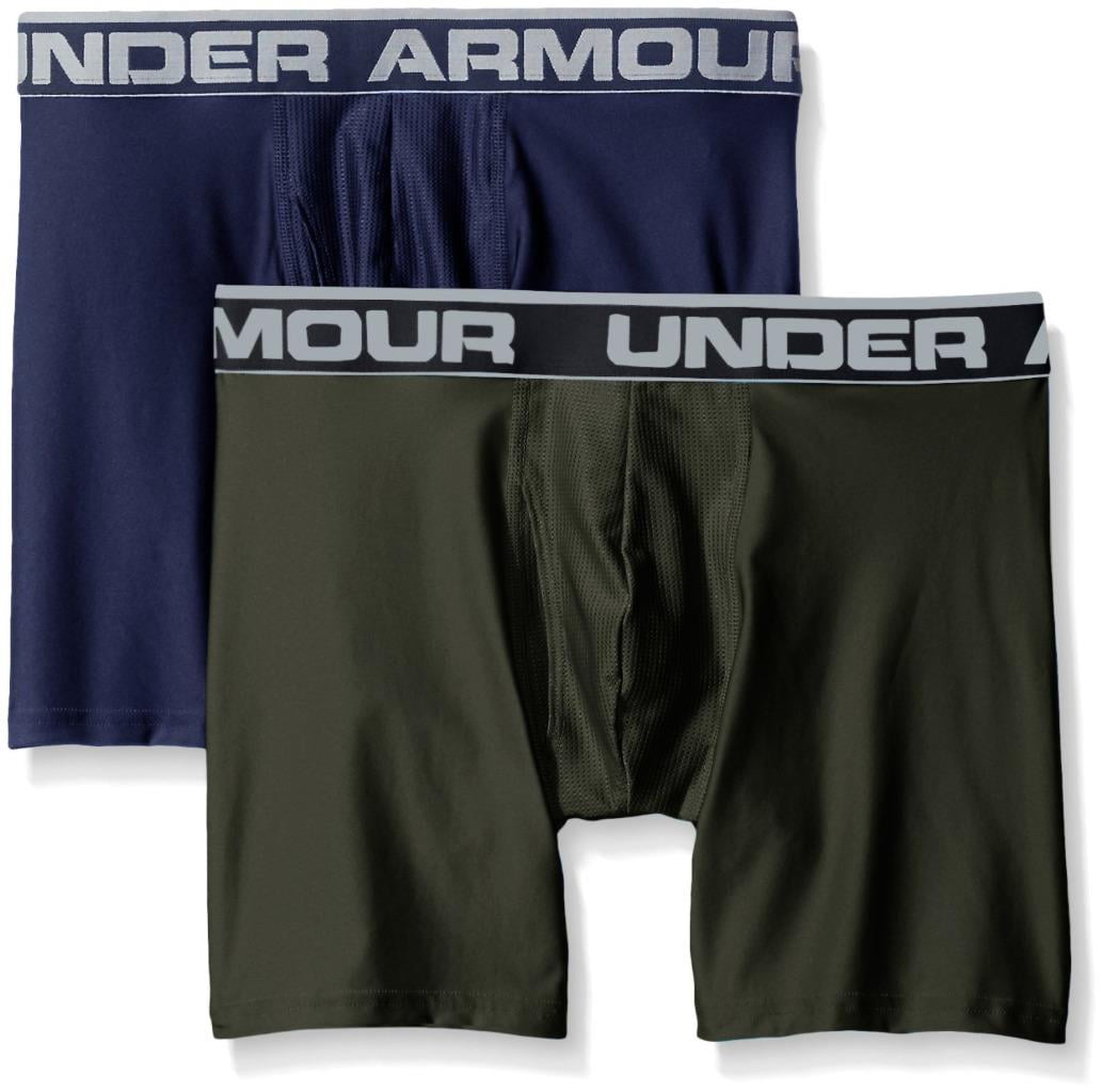 Under Armour Men's Original Series 2-Pack Boxerjock Boxer Briefs 1282508  BLK/BLK 